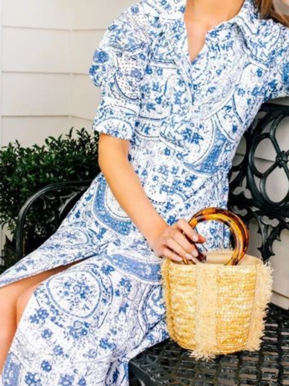 Tuckernuck China Blue Porcelain Dress Size S